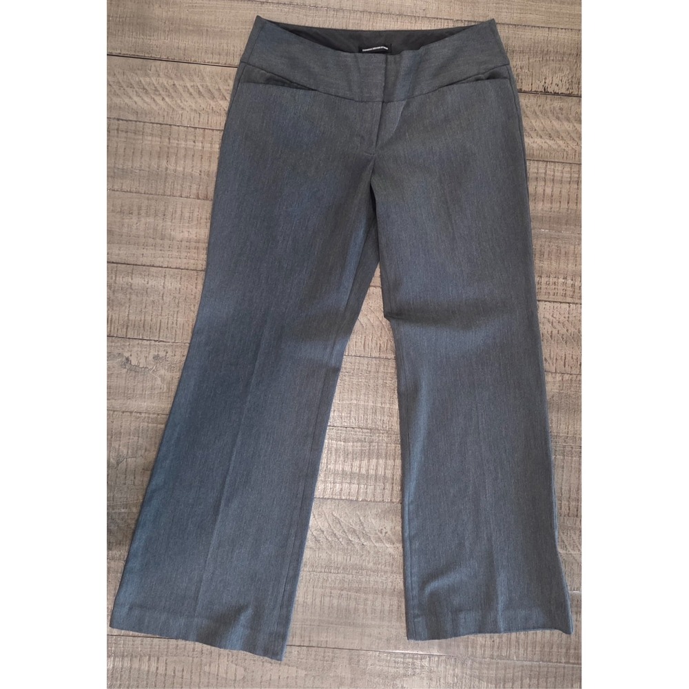 Express Design Studio Editor Gray Dress Pants Womens Size 8 Mid Rise Flat Front
